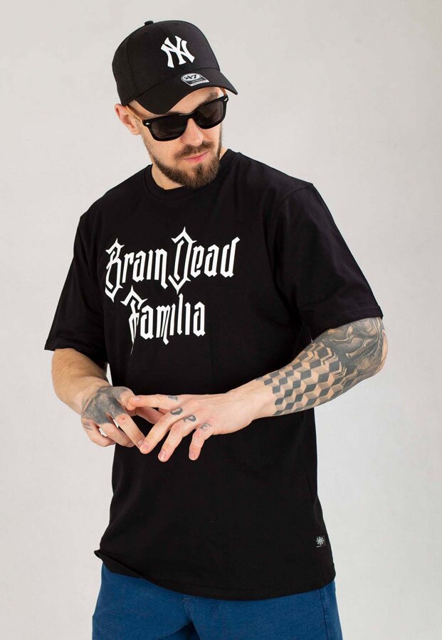 T-shirt Brain Dead Familia Kat czarny